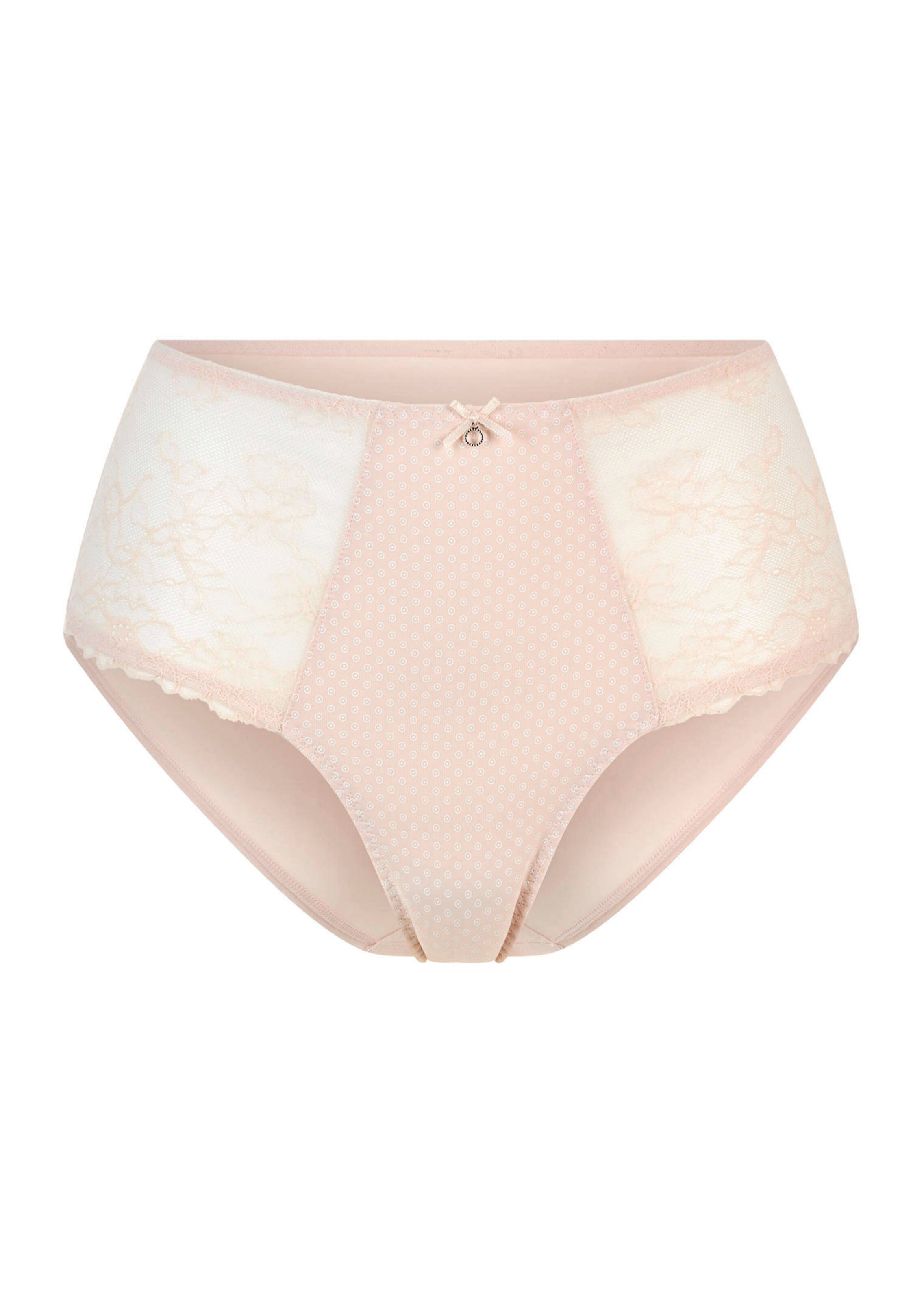 Slip taille haute en charmeuse et dentelle