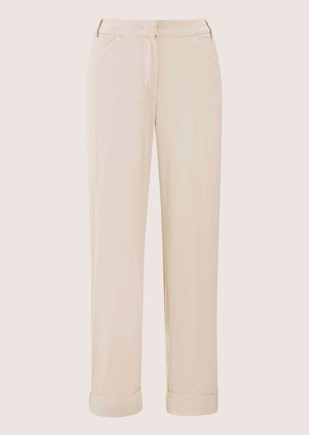 Bundfaltenhose mit fixiertem Aufschlag