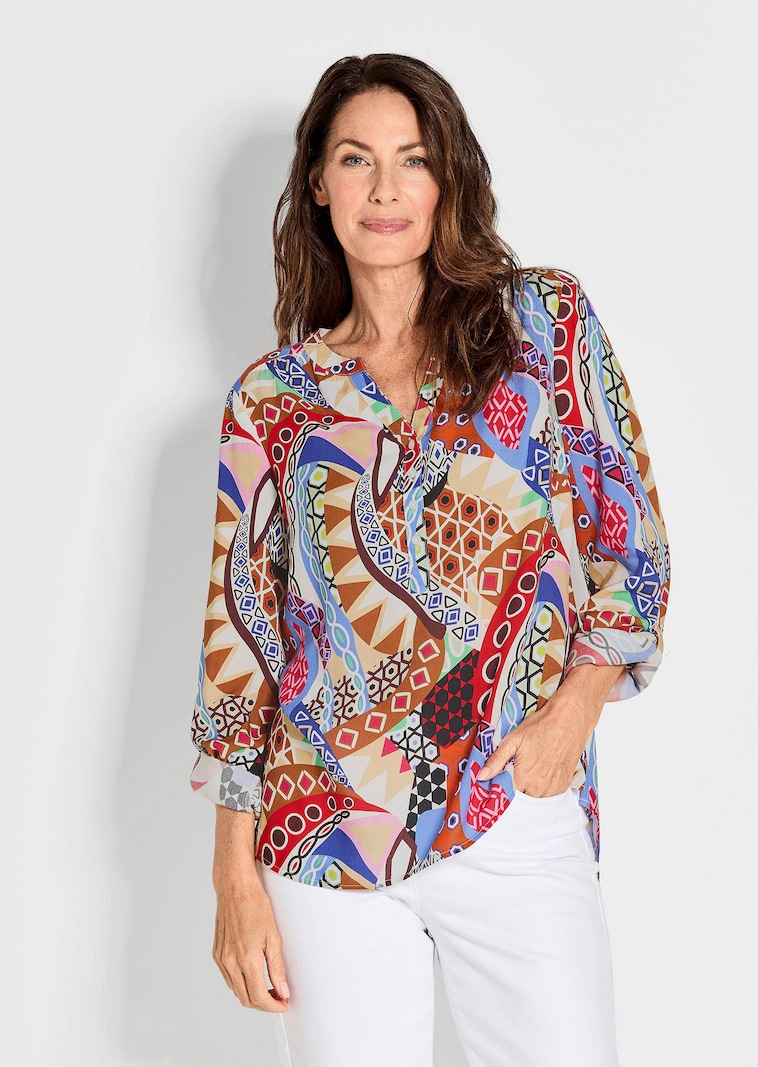 Druckbluse im Unikat-Print