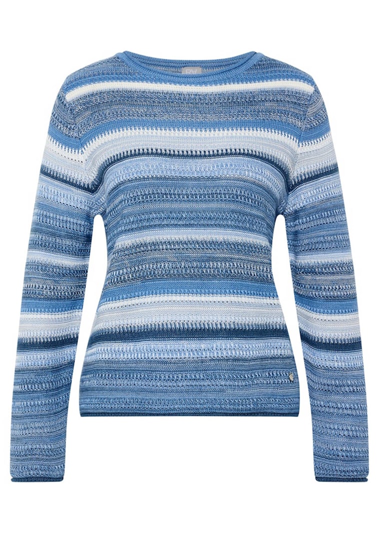 Ringelpullover in Strukturstrick