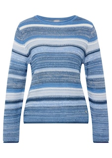 Gestreepte pullover van structuurtricot thumbnail 6