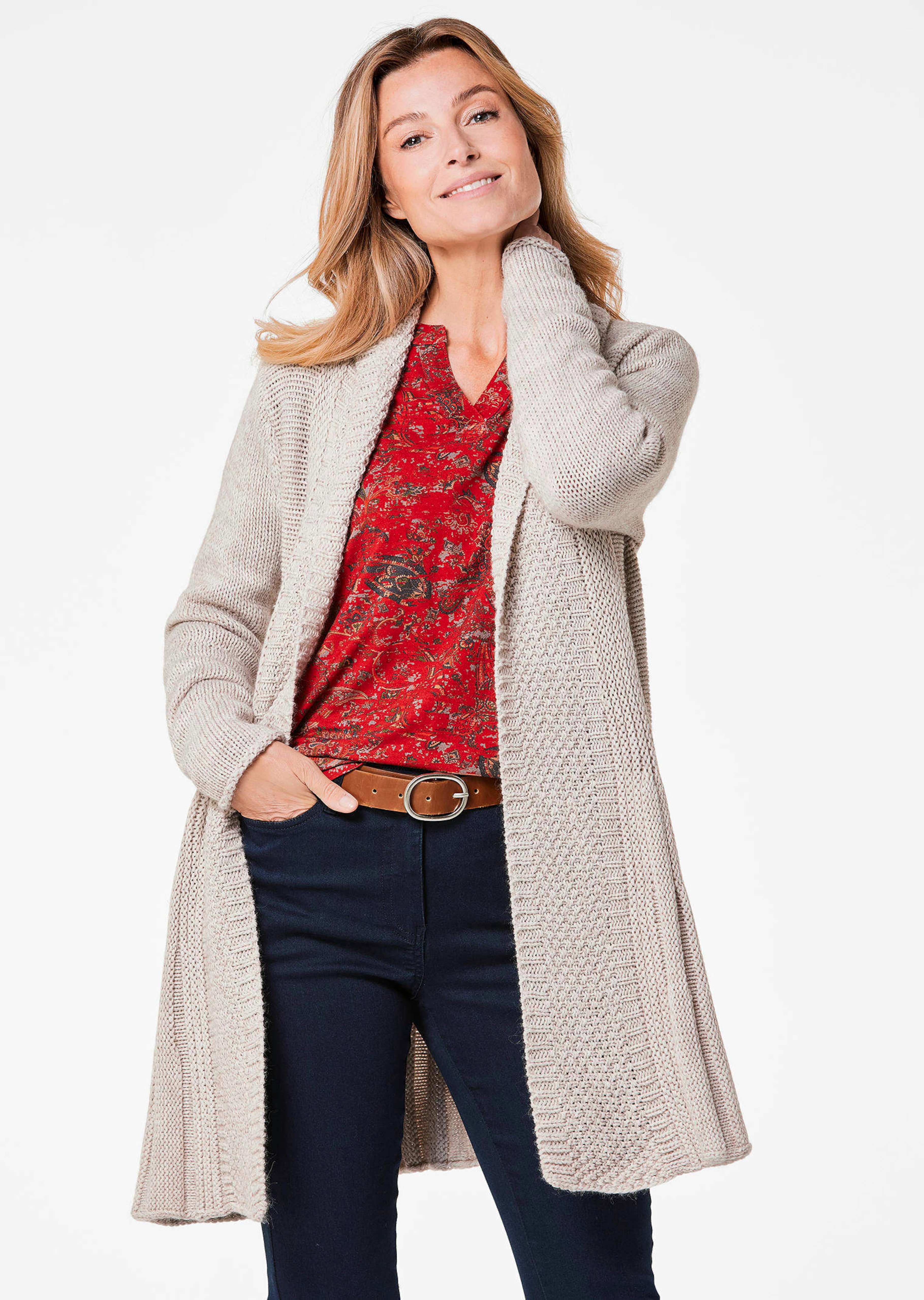 Supersofte ausgestellte Strickjacke