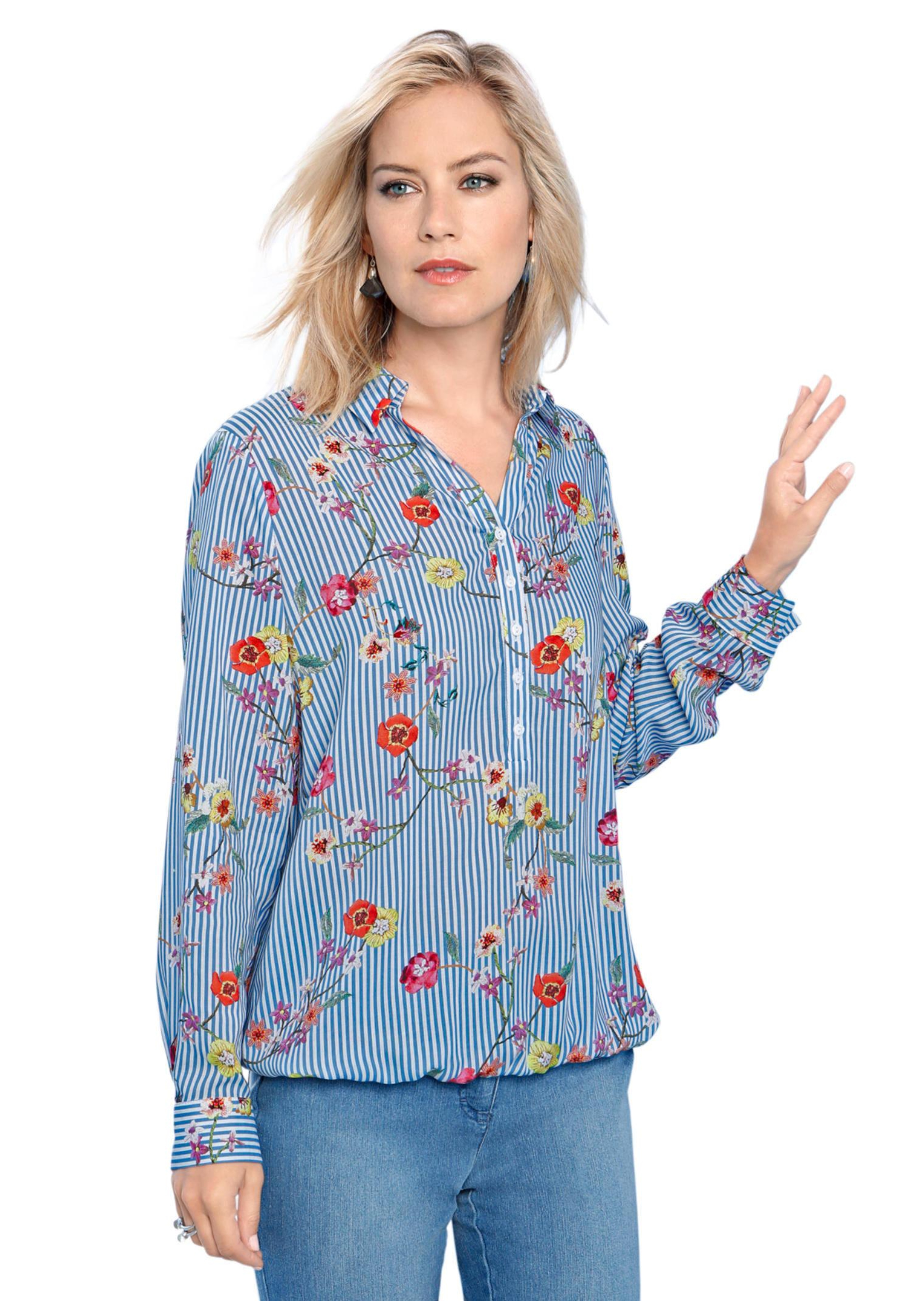 Näyttävä raitapusero laskeutuvaa viskoosia