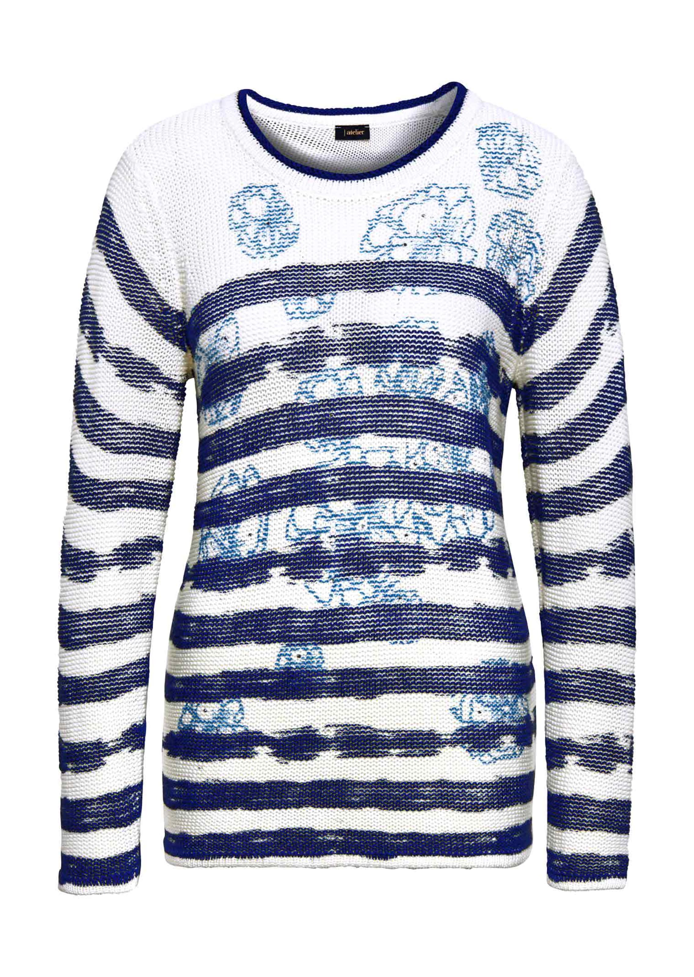 Pull imprimé féminin et sport - blanc / à motifs - Gr. 50 de Goldner Fashion