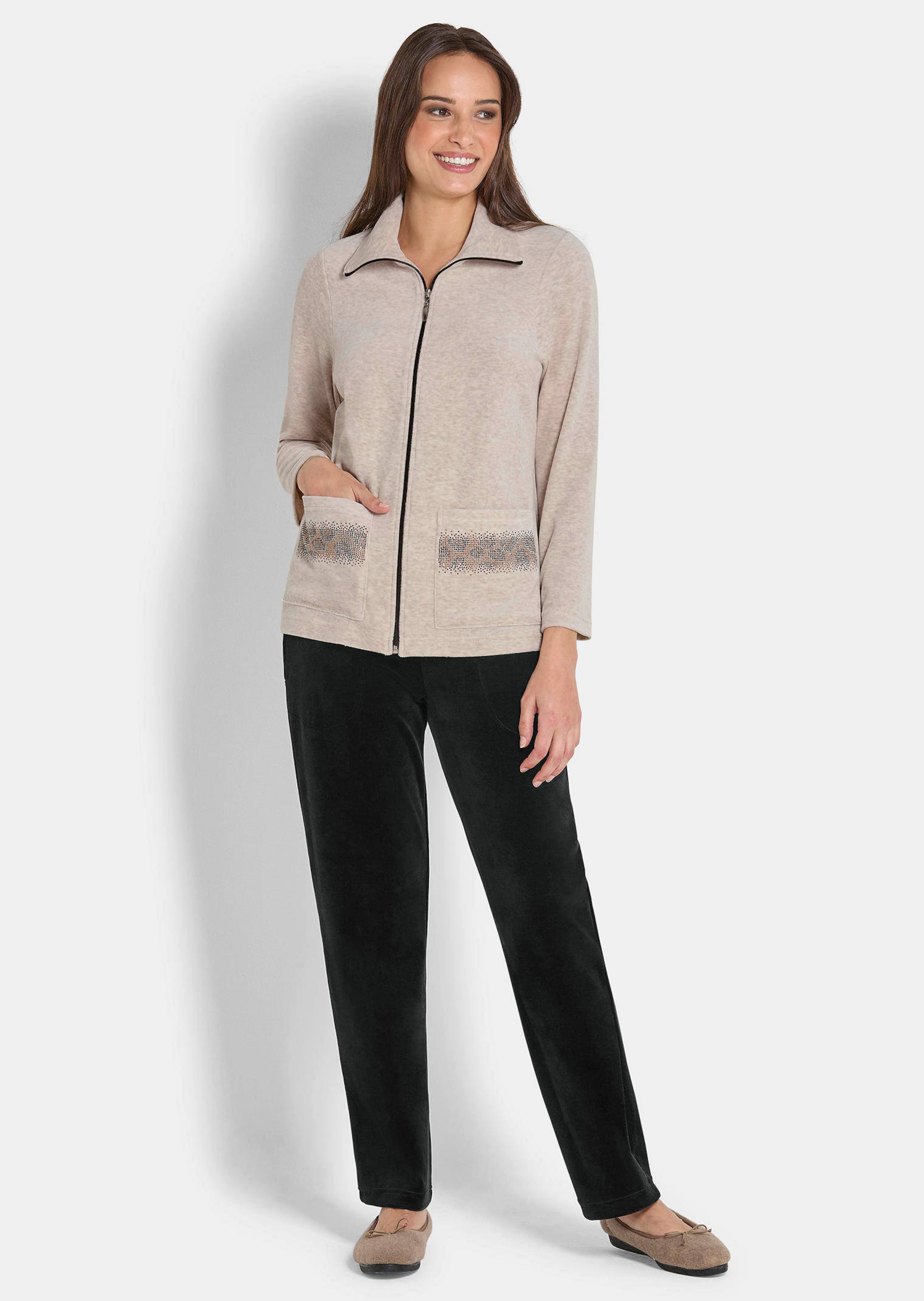 Ensemble d'intérieur en velours doux avec coton