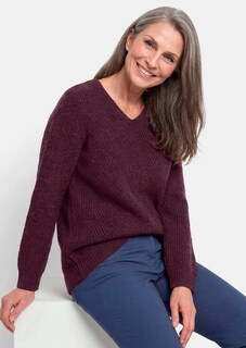 Tricot pullover met naadloze V-hals thumbnail 4