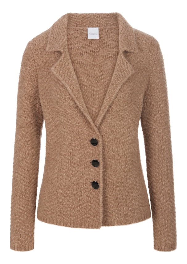 Knitted blazer with herringbone pattern 5