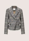 Kurzer Tweed-Blazer mit Fransen thumbnail 6