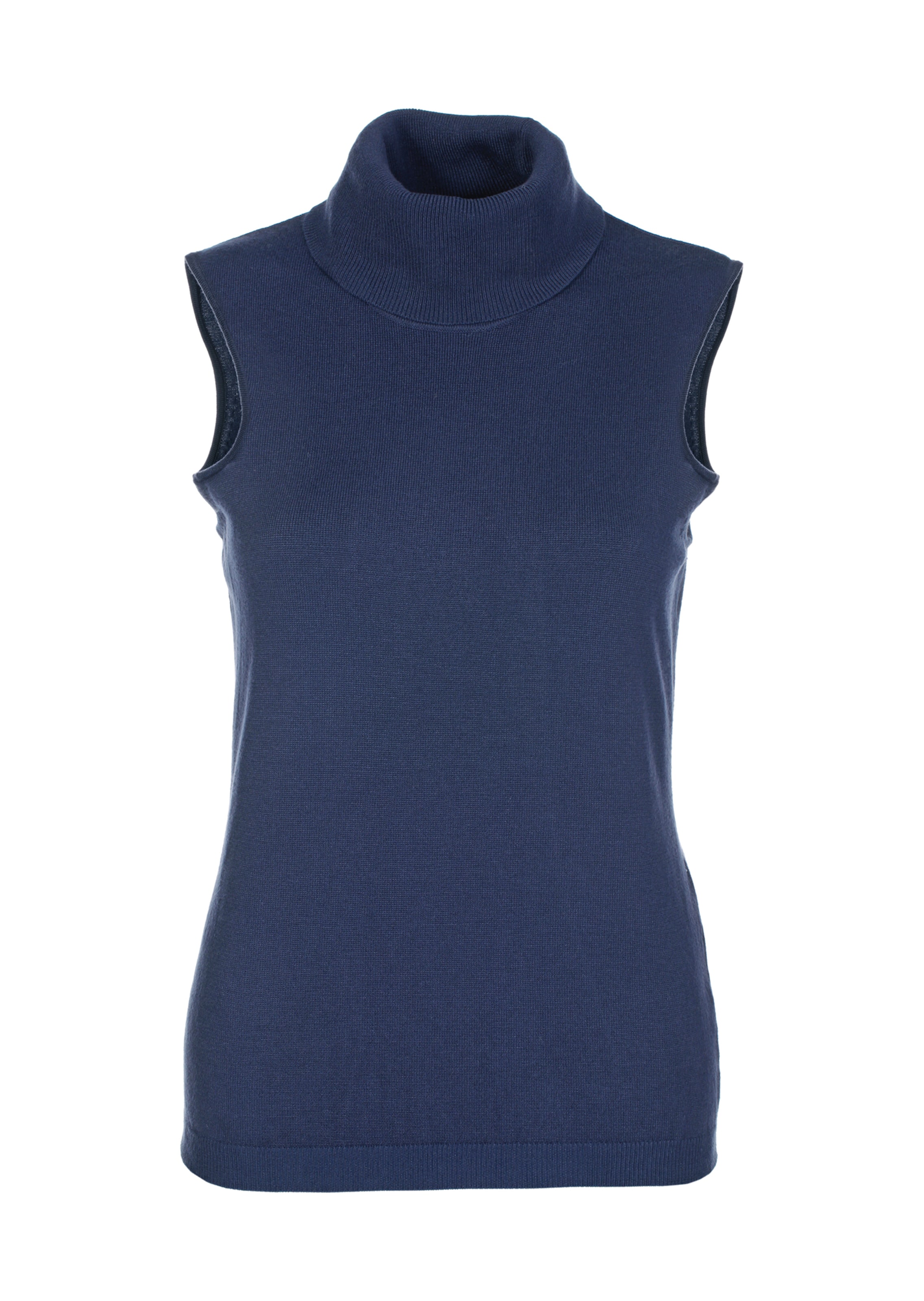 Ärmelloser Rollkragenpullover