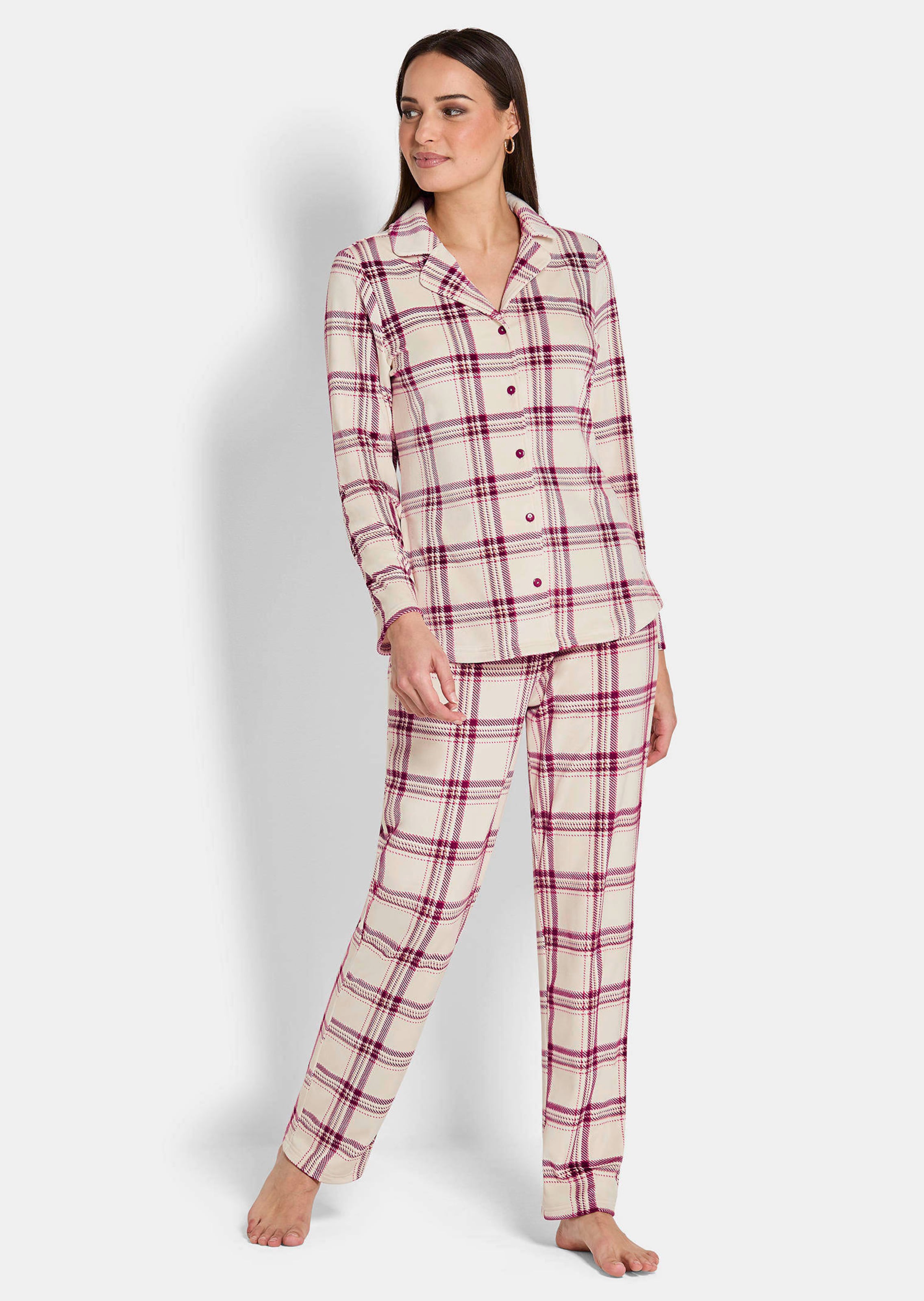 Flanell-Pyjama mit Karomuster