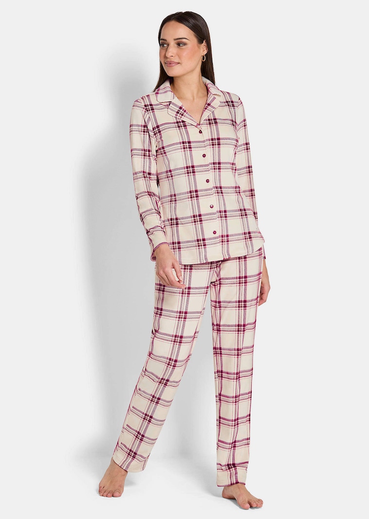 Flanell-Pyjama mit Karomuster