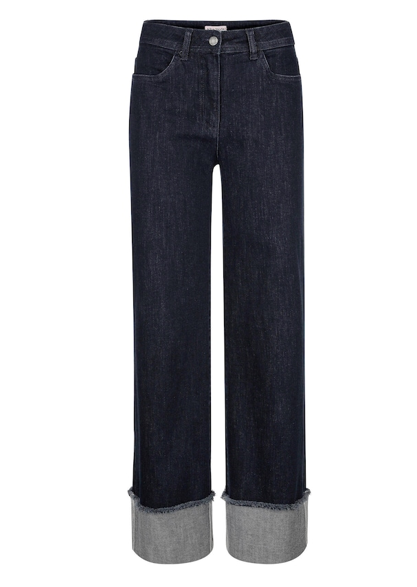 Jeansculotte mit Umschlag 5