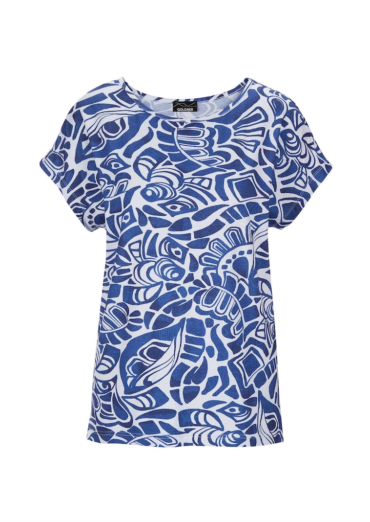 Gedessineerd shirt van viscose-jersey