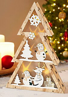LED-Weihnachtsbaum mit Schneemännern thumbnail 1
