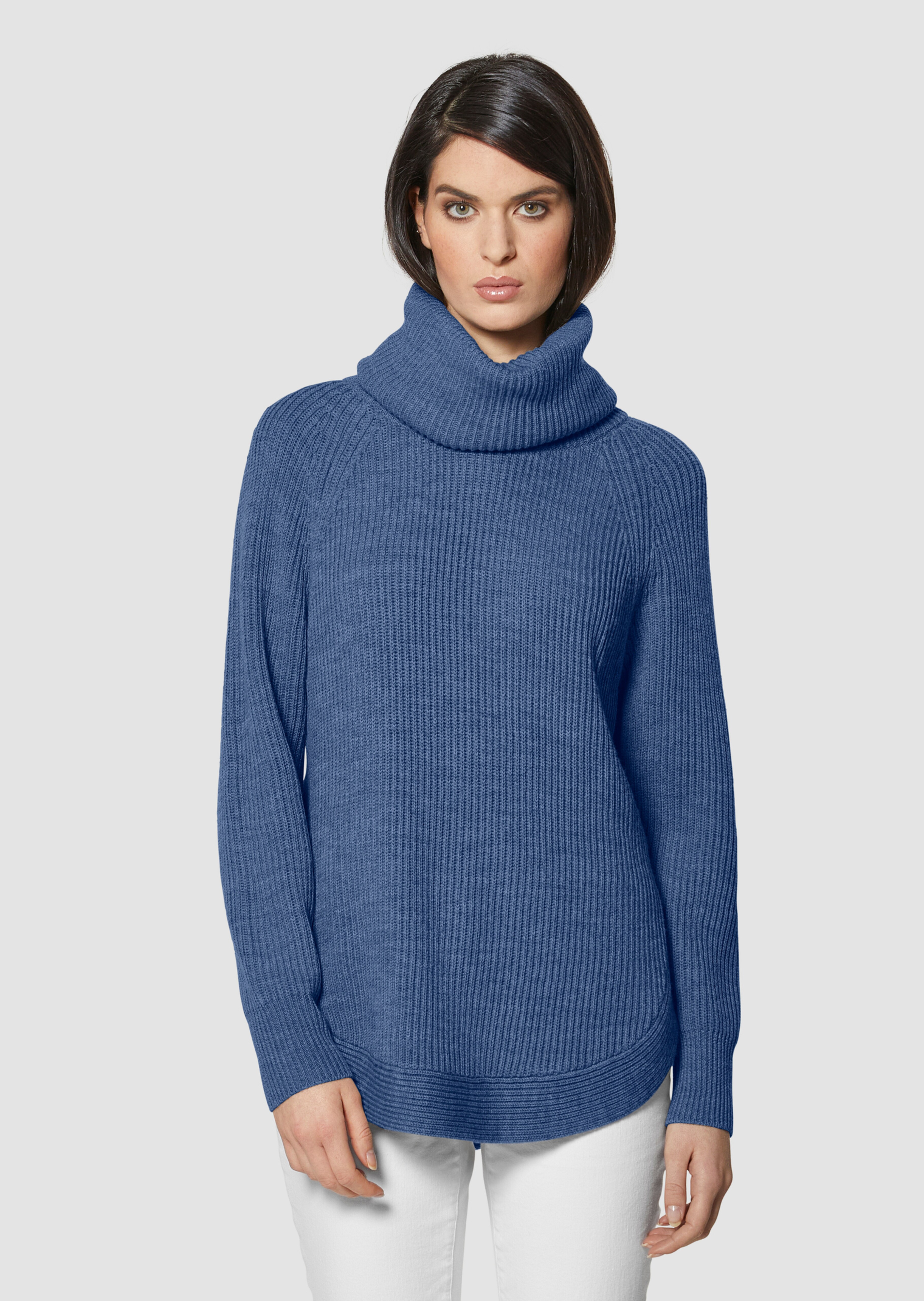 Capuchon-Pullover in Rippstrick