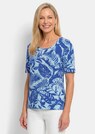 T-shirt en viscose avec motif feuilles graphique thumbnail 1