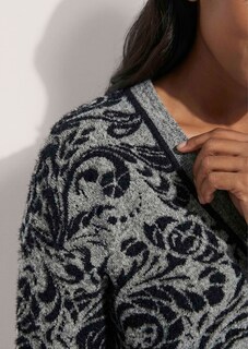 Pull jacquard avec encolure en V thumbnail 5