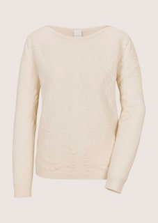 Pullover mit Kaschmir und Strukturstrick thumbnail 6