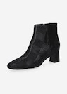 Stiefeletten aus geprägtem Leder mit Blockabsatz thumbnail 1