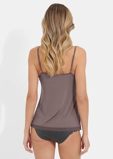 Top met spaghettibandjes en kanten rand thumbnail 2