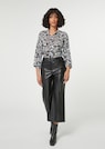 Printed blouse with pleated sleeves thumbnail 2