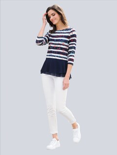Shirt mit Chiffon am Saum thumbnail 2