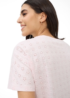 Shirt mit Lochstickerei aus reiner Baumwolle thumbnail 4