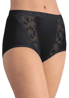 Lot de 4 slips taille basse avec empiècement en dentelle thumbnail 5