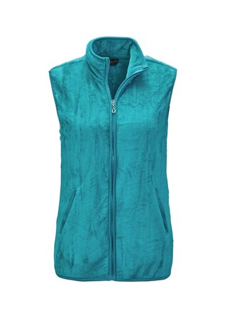 turquoise Teddy vest van zachte fleece