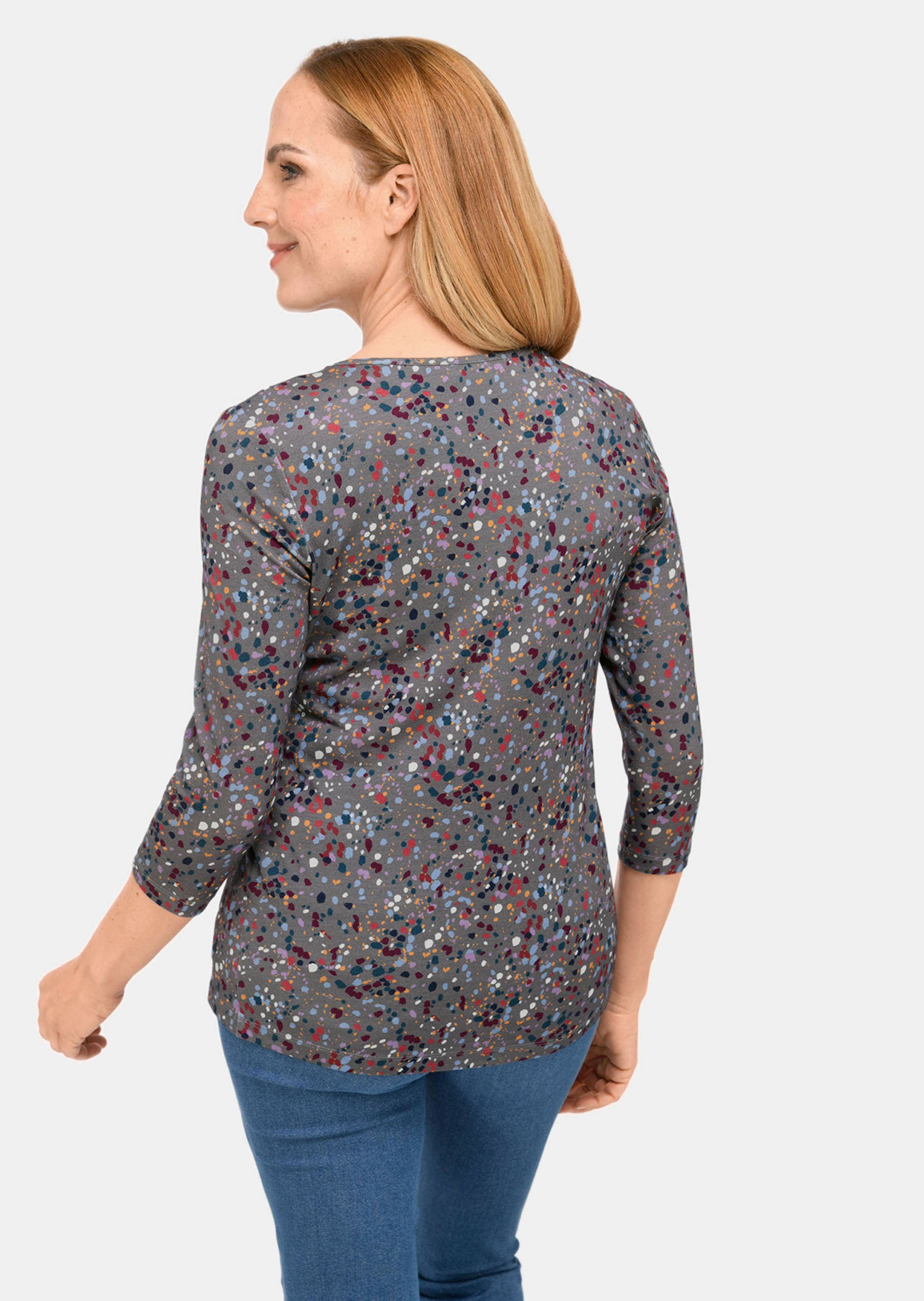 T-shirt à motif facile à assortir - gris / à pois - Gr. 56 de Goldner Fashion