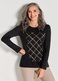 Jersey-Shirt mit Pailletten thumbnail 7