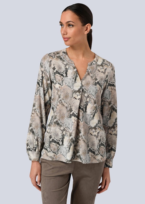Bluse im Allover Animal Print 2