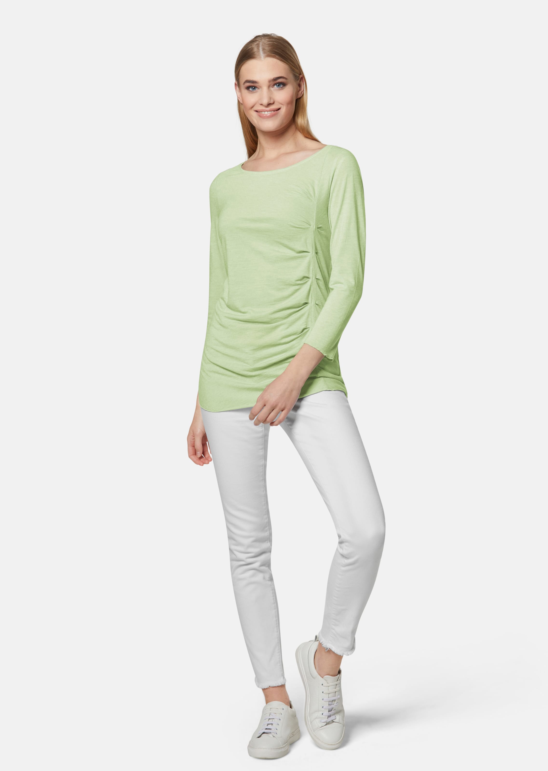 Shirt mit 3/4-Ärmeln und U-Boot-Ausschnitt