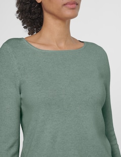 Cashmere jumper with boat neckline thumbnail 5