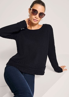 Rippenstrick-Pullover mit Zopfdetails thumbnail 4