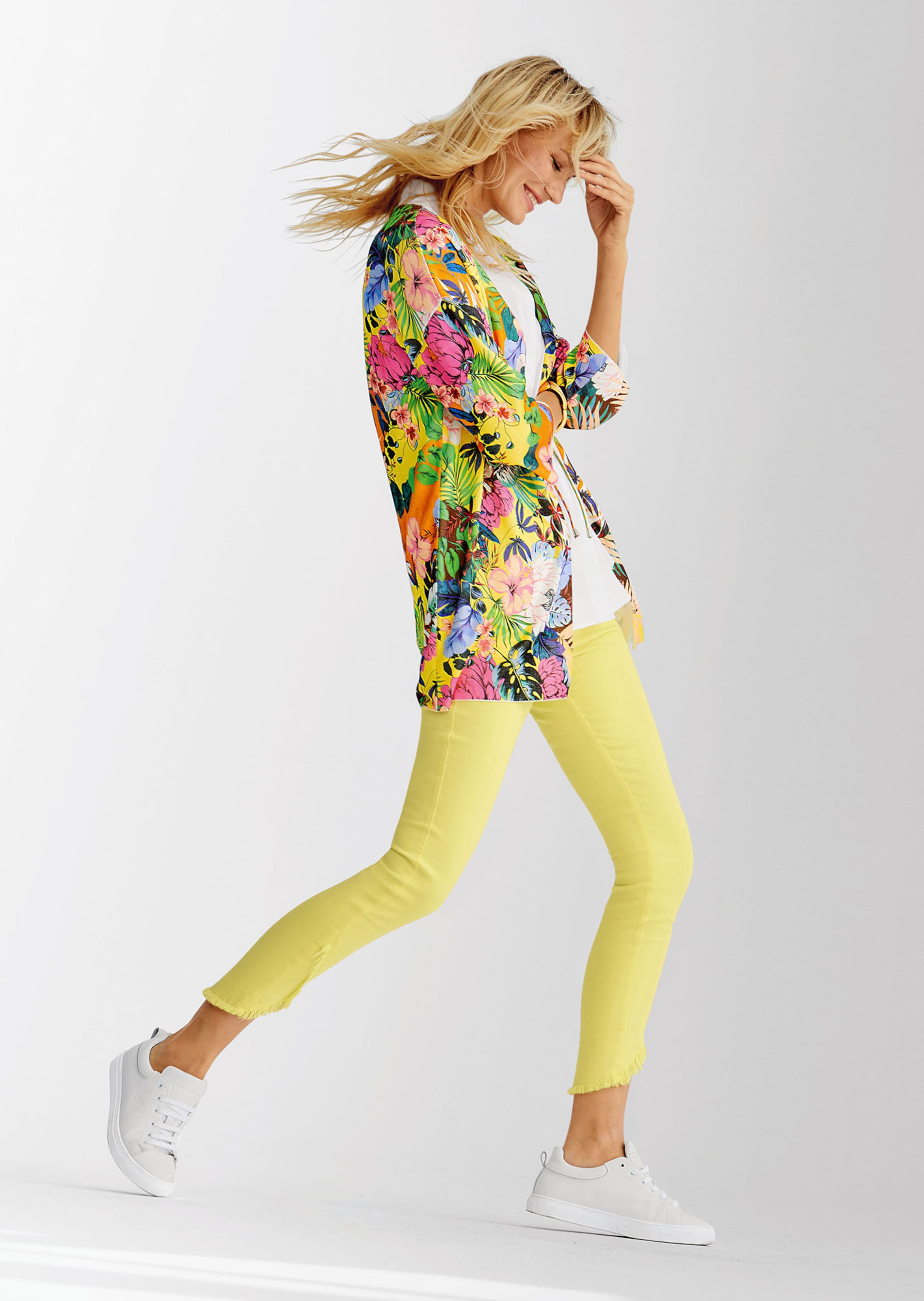 Slim-fit jeans met rafelzoom