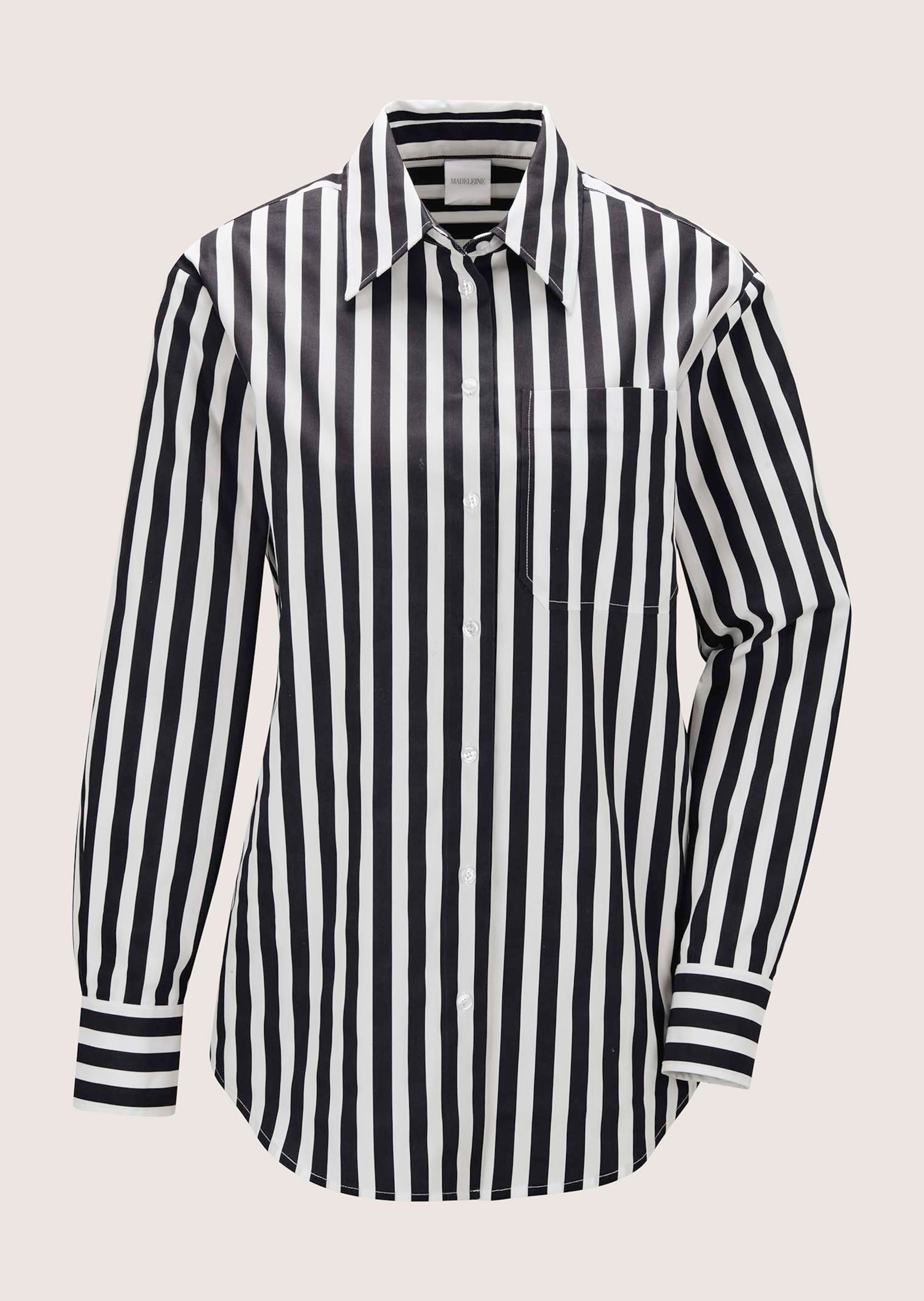 Baumwollbluse mit Streifen