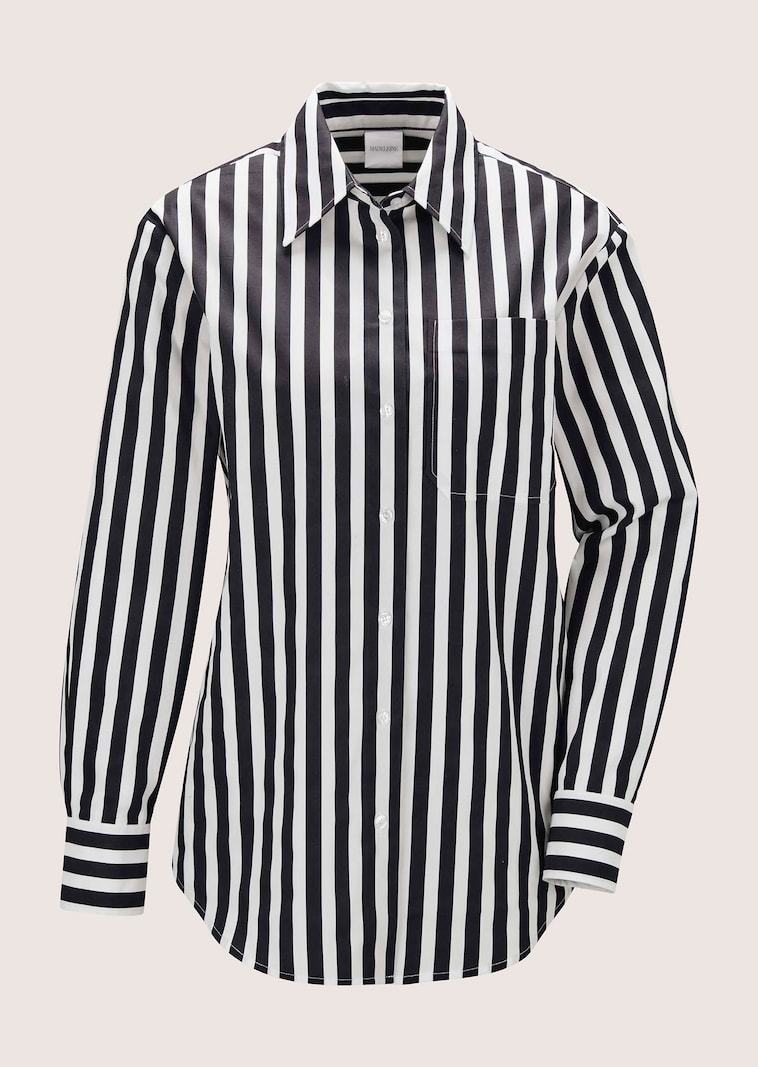 Baumwollbluse mit Streifen