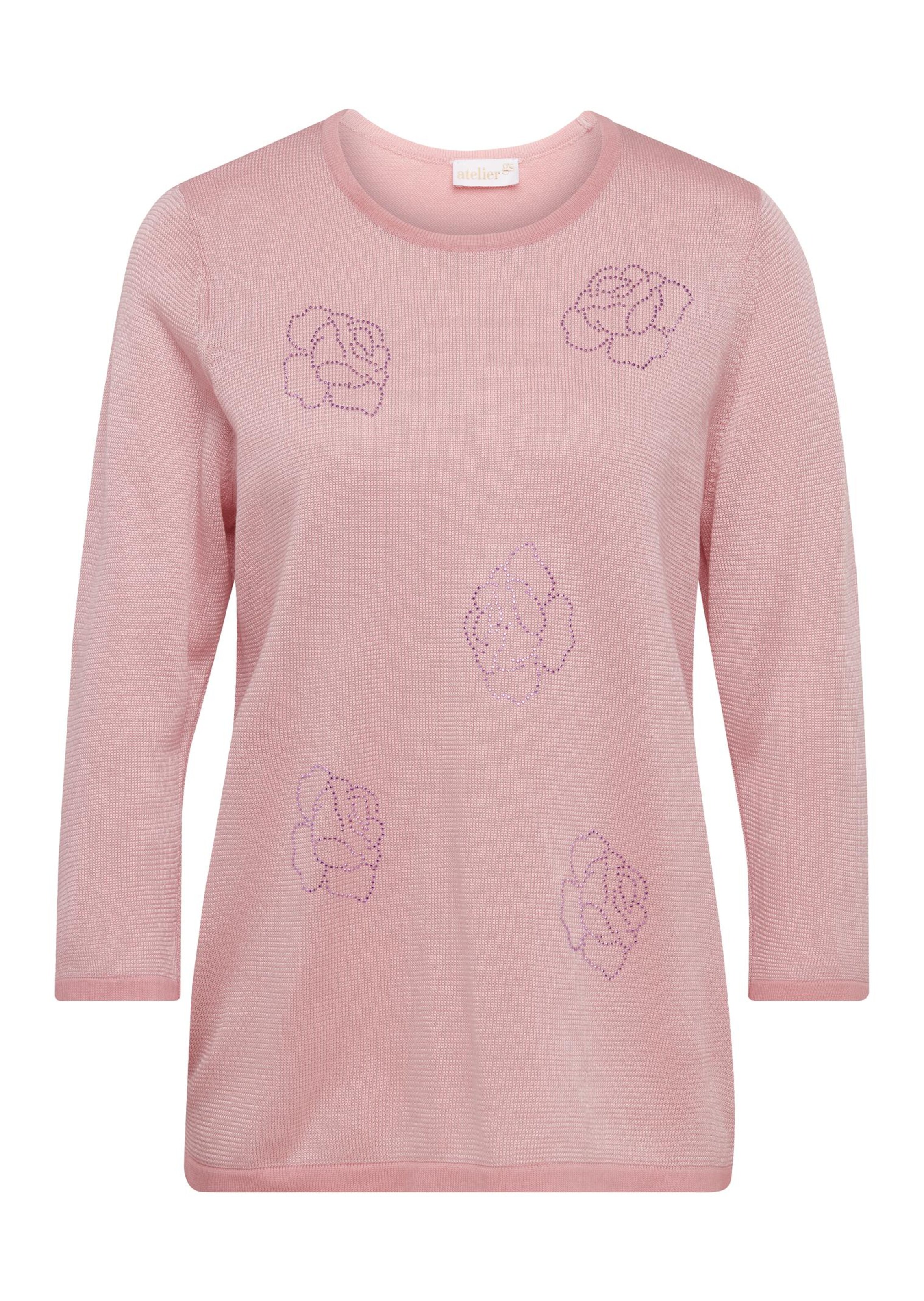 Pull avec pierres scintillantes - vieux rosé - Gr. 50 de Goldner Fashion
