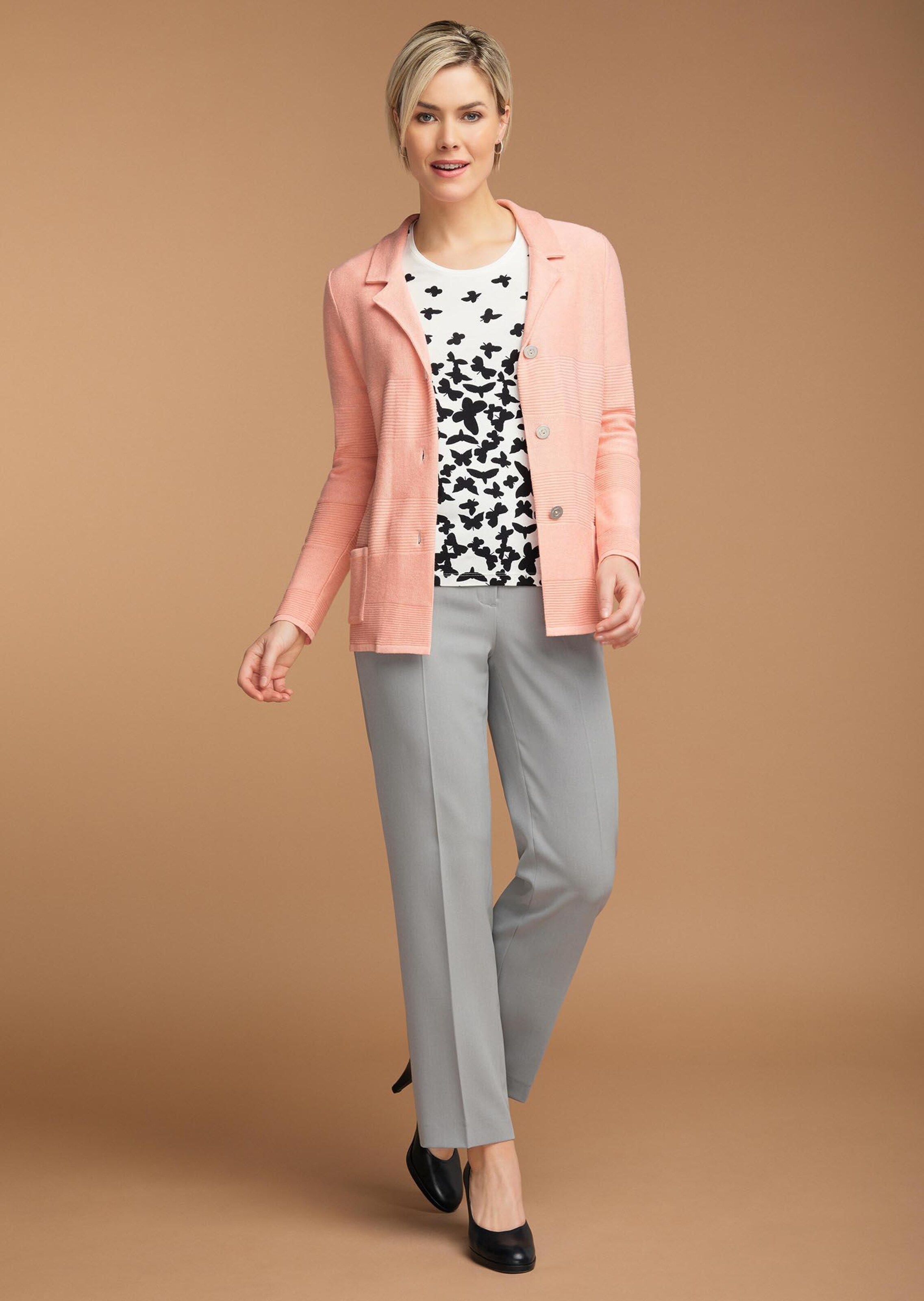 Blazer légèrement extensible - pêche - Gr. 44 de Goldner Fashion