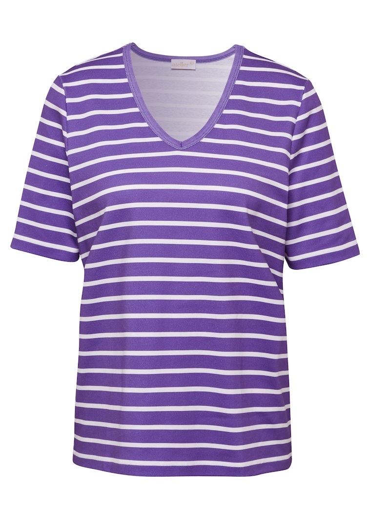 Garngewirktes Ringelshirt aus weichem Interlock