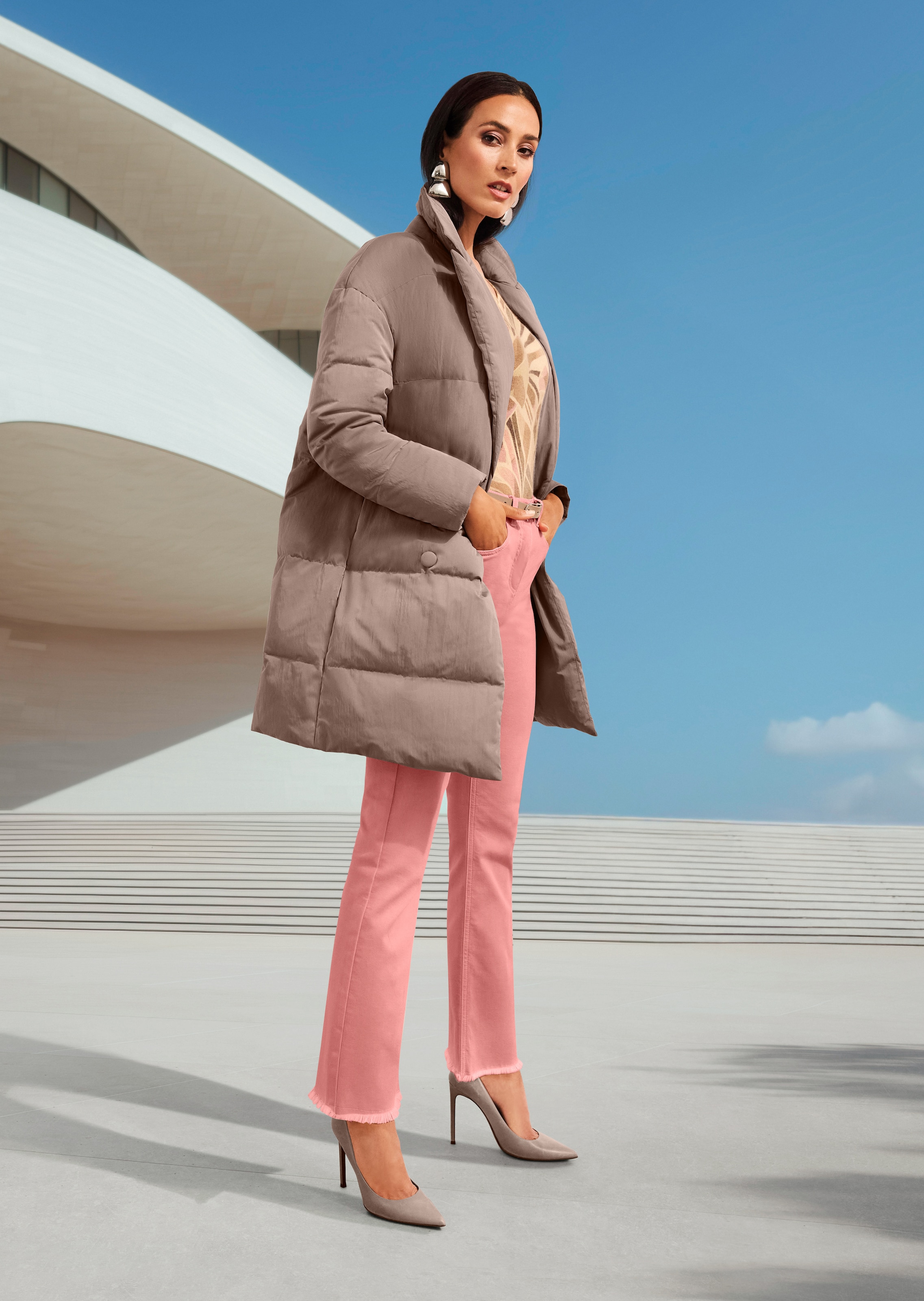 Daunenjacke im Oversize-Stil