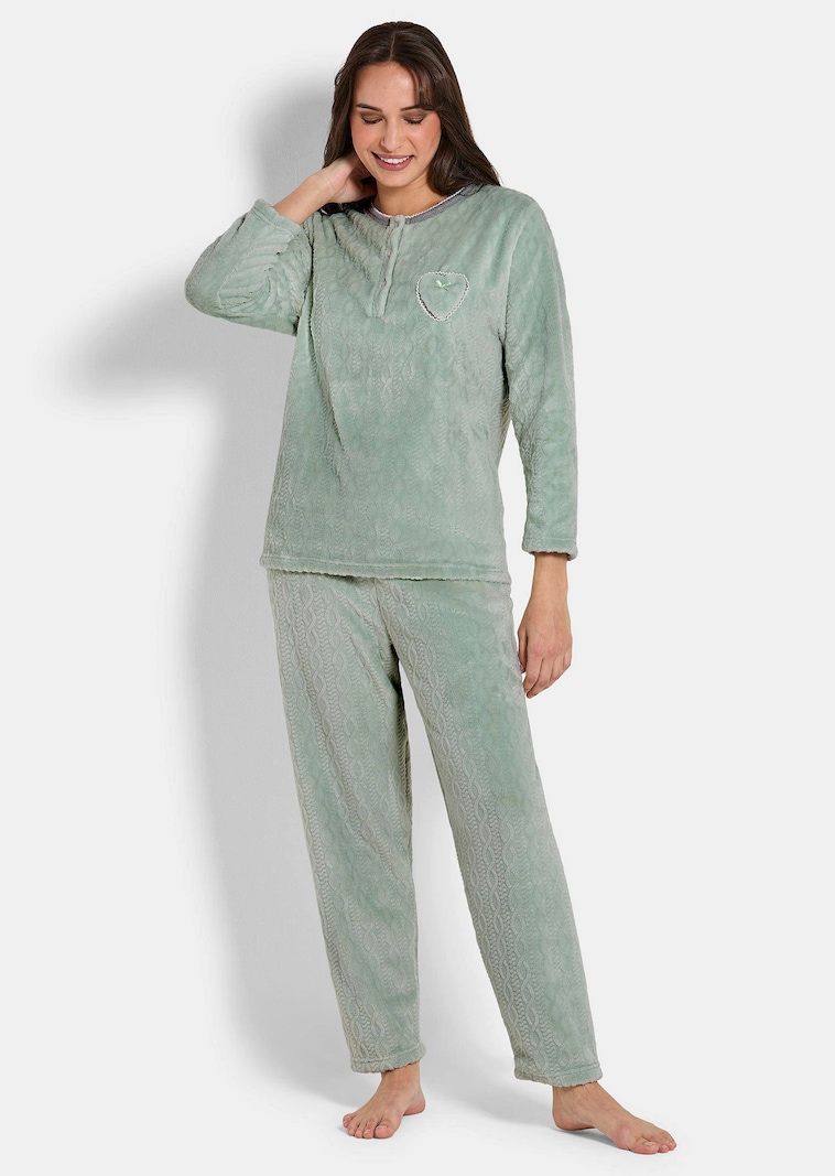 Huisensemble van fleece met structuur