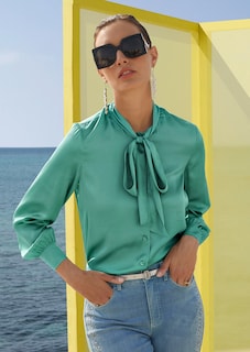 Satinbluse mit Schluppe thumbnail 7