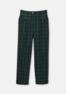 Straight checked trousers in high-waist style thumbnail 6