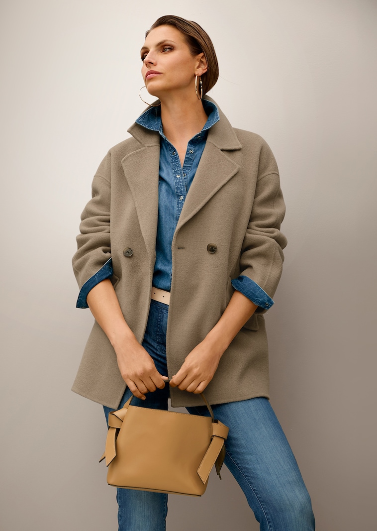 Doubleface-Jacke im Oversize-Look