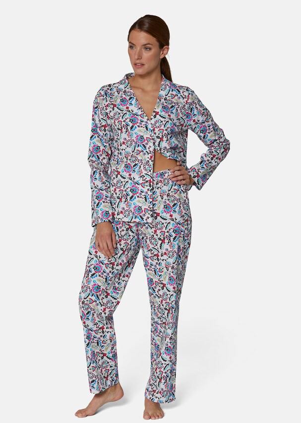 Pyjama mit elegantem Print