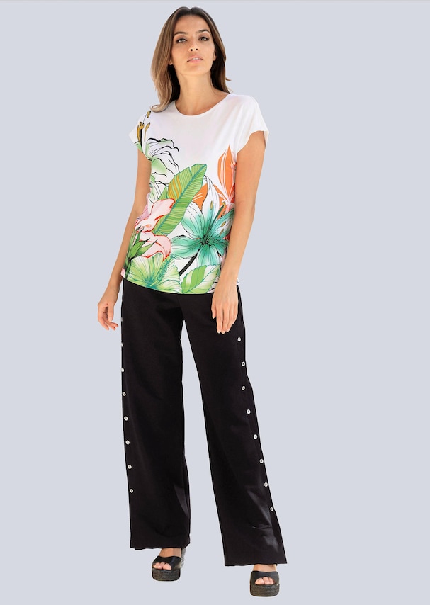 Marlenehose mit Zierknöpfen an den Seiten 1