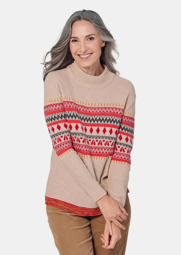 Tricot pullover met col