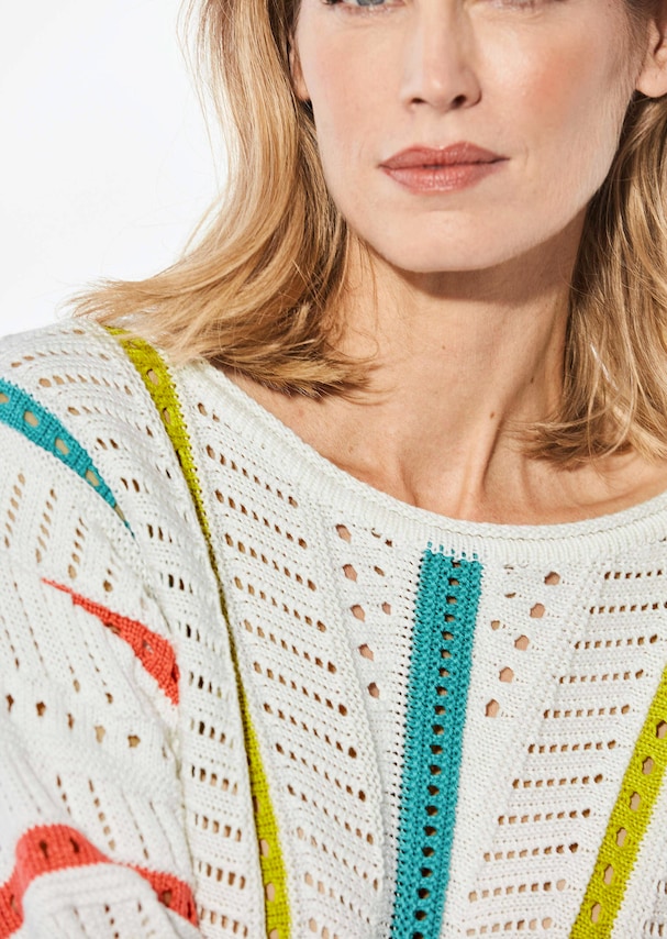 Tricot pullover met boothals 4